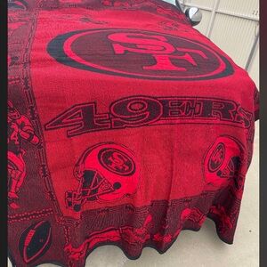 San Francisco 49ers Red and Black Blanket